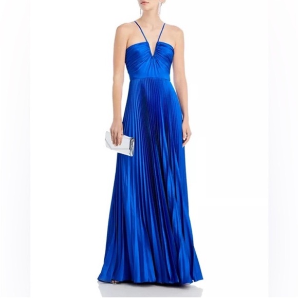 Monique Lhuillier Royal Blue Maxi Dress - Picture 3 of 6